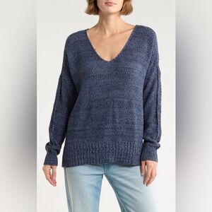 Lucky Brand Navy V-Neck Sweater